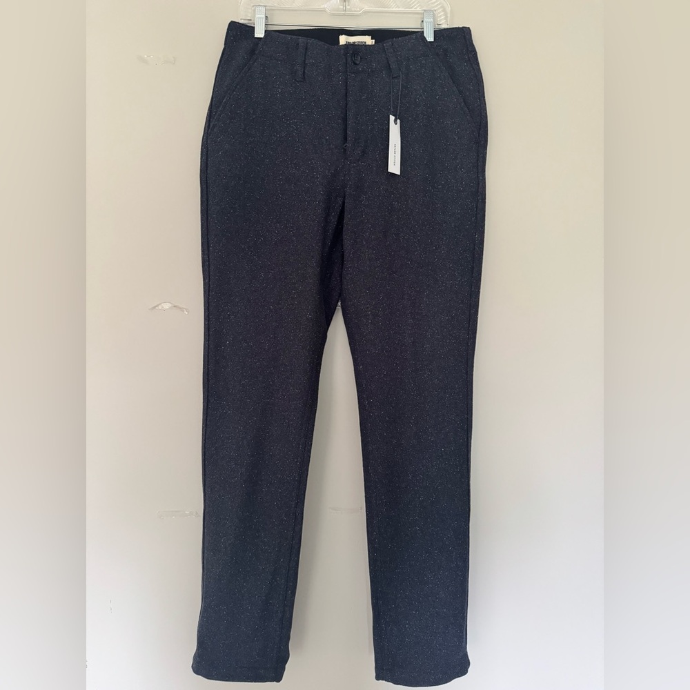 Taylor Stitch Mens Carnegie Pant. Blue Heather Wool. 32Wx 34L.